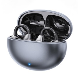 CATGIFF Open Ear Headphones 5.4 Bluetooth Headphones with 4.3 g Lightweight and Comfortable Clip On Headphones, Open Ear Wireless Earbuds, Comfort Earphones, 65 Hours Running Time for Sports, Running