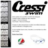 Cressi Cobra Anti Fog Premium Swim Goggles Mask - Clear/Blue