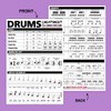 Best Music Stuff Drum Cheatsheet Bundle: Small + Large, Laminated,