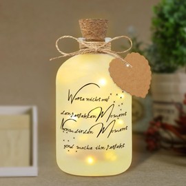LED Bottle Light, Bottle Light with Saying Lucky Light, LED Bottle Light with Saying, LED Bottle Light, Illuminated Bottle, Decorative Bottle with Corks, Birthday Gift for Women, Girlfriend, Christmas