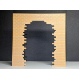 1/12 Scale Entrance Stage Set - For 6" - 7" ECW & WWE Wrestling Action Figures - Wall Only (No Fences)