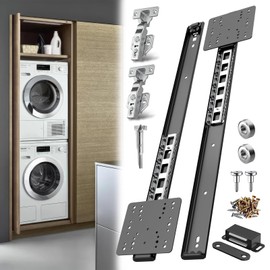 Pocket Door Slides,Sliding Hidden Door Track, Pocket Door Hardware,for Cabinet and Inset Door,Included The Slides and The Hinges (4, 22 inch)