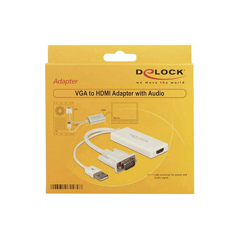 Delock VGA zu HDMI Adapter mit Audio 62460