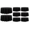 Aocoz Round Tablecloth 8 Pack 108 Inch Black Tablecloths Washable