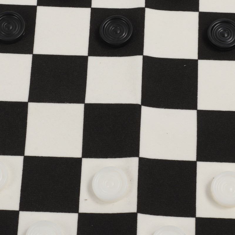 Chess Checkers Set 13.8in Board 2 in 1 Anti Slip
