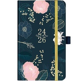 2024-2026 Monthly Pocket Planner - 3 Year Monthly Calendar with Leather Cover