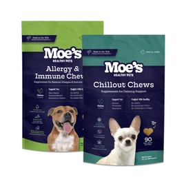 Moe's Healthy Pets Moe's Namaste & Slay Bundle - Moe's Calming Chews & Moe's Multivitamin Chews (90 Count Each)
