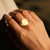 ALEXCRAFT Gold Rings For Women, 14K Gold Plated Chunky Thick