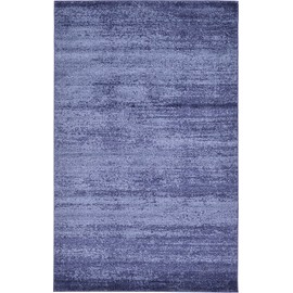 Unique Loom Del Mar Collection Area Rug- Modern Transitional Inspired Tonal Design (5' 0 x 8' 0 Rectangular, Navy Blue/ Blue)