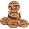 Coasterlux Cork Coasters for Drinks Absorbent with Holder - Cute