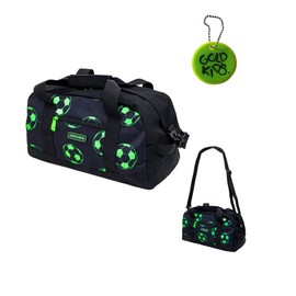 Goldkids - Sporttasche Kinder für Mädchen & Jungen - Umhängetasche mit Fußball Motiv - Schwimmtasche mit verstärktem Boden - Trainingstasche 40 cm x 22 cm x 20 cm