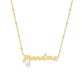 Kendra Scott, Womens, Grandma Crystal Short Pendant Necklace, Gold, One Size