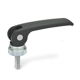 Ganter Normelemente Eccentric clamp with screw, 927-63-M5-30-A-B, handle length l1: 63 mm, thread d2: M5, lever zinc die-cast, black, 1 piece