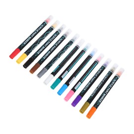 Operitacx Set of 12 Acrylic Paint Markers Pens Plastic Markers for Art Multi-use for Drawing Sketching Coloring for Artists Students