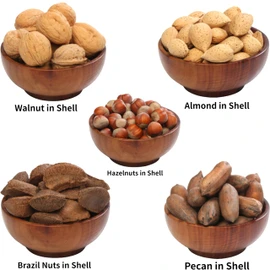 Anna and Sarah Premium Mixed Nuts in Shell, 2 Pound Bag, California Jumbo Chandler Walnuts, Extra Large Pecans, California Almonds, Buttery Taste in Resealable Bag, 2 Lbs