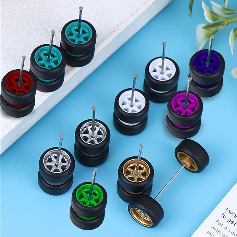 28 Set 1/64 Wheels and Tires Kit, 1:64 Scale Model