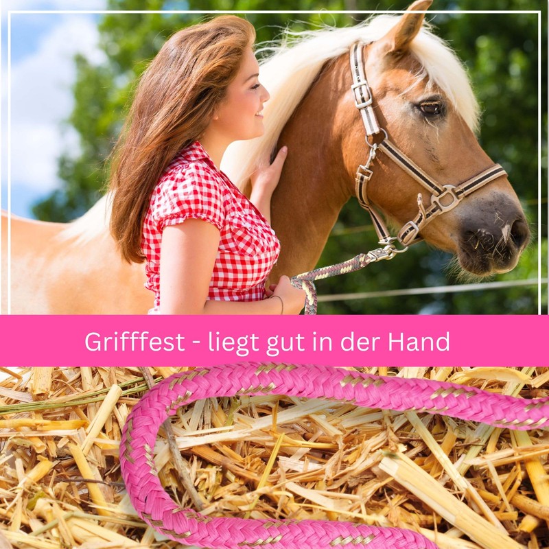Lead Rope Horse with Panic Hook Rose Gold Horse Knitting