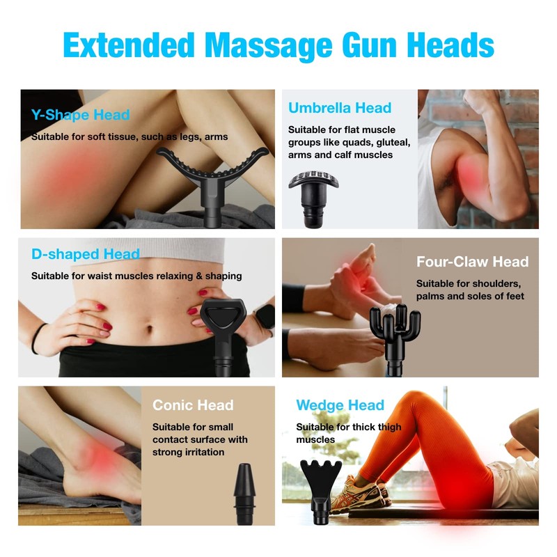 AiRelax Massage Gun Attachments for Hypervolt Go, Upgraded 15 PCS