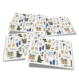 Vinyl Rectangle Stickers (Set of 4) 10cm - Gardening Lover Mum Dad Grandad Grandma for Laptops, Tablets, Luggage, Scrap Booking, Fridges #170583