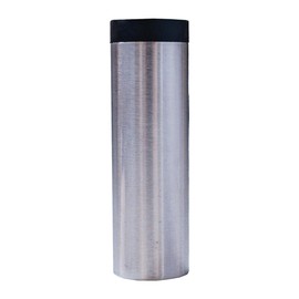 FELGNER Wall Door Stop, Round Door Stop, Stop Protection with Rubber Head to Protect Wall, Front Door, Office Door, Cabinet Door, Window | Matte Stainless Steel / Black | Length: 90 mm