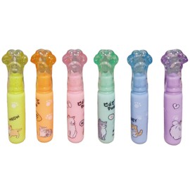 MOZXIRZ 6 Pcs Cute Cat Highlighters Pens Small Highlighter Markers Assorted Colors Highlighters Small Cartoon Kitty Highlighter Pens for Women Office Shcool Supplies (Cat)