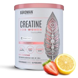 BIRDMAN Creatine for Women | Creatina para Mujer con Myo Inositol y D-Chiro Inositol | Ácido Hialurónico, Zinc, Metilfolato y Vitaminas | Sin Azúcar |
