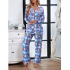 Famulily Womens 2Pc Pyjamas Set Classic Check Pattern Leisure Suits