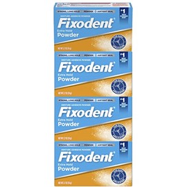 Fixodent Fixodent Extra Hold Denture Adhesive Powder, 2.7 Ounce (Pack of 4)
