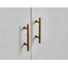Goo-Ki Rhombus Cabinet Handles Antique Brass Drawer Pulls 3" c-c