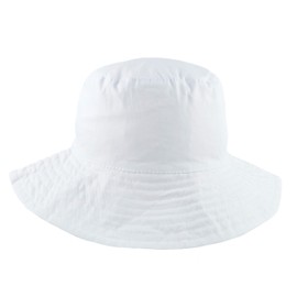 Pesci Baby Boys Sun Hat Wide Brim Summer Bucket (White, 3-6 Months 44cm)