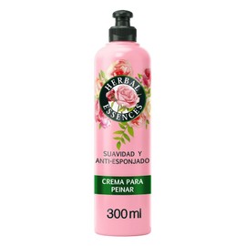 HERBAL ESSENCES, Crema para Peinar Suavidad y Anti-Esponjado, Aroma con notas de Rosas, Frambuesas y Violetas 300 ml