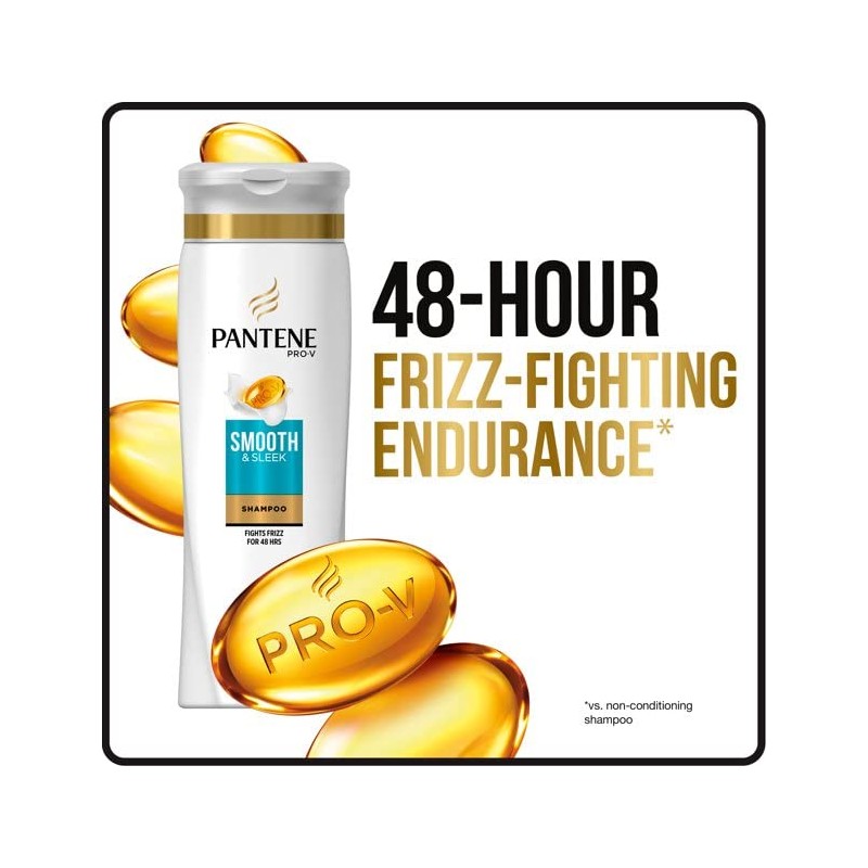 Pantene Pro-V Smooth Shampoo 12.60 oz (Pack of 9)