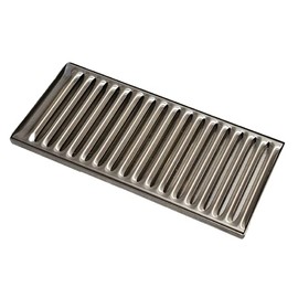 Stainless Products Ltd Stainless Steel Low Profile Drip Tray - Perfect for Home, Club, Bar, Cafe, Restaurant, Hotel, or Commercial Use - Heavy Duty Easy to Clean, No Drain (4″x9″)