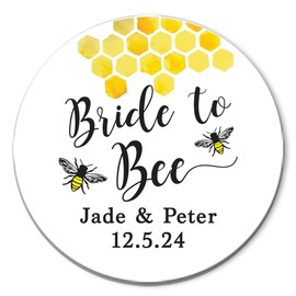 Bridal Shower Stickers for Favors, Bride to Bee Labels, Bee Themed Party, Honey Jar Favors or Seed Packets, Honey Bee Shower