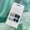 Vezocim Press on Nails Coffin with Flower Designs, 24Pcs Artificial