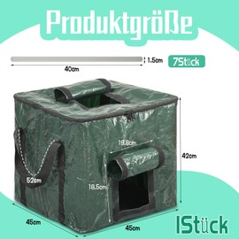 Hlimior Thermal Composter 85L - Garden Composter, Quick Composter & Robust Composter for Kitchen and Garden Waste - Space-saving Design with Ventilation and Filling Flap (Pack of 1)