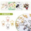 [Meltryllis] 20pcs Star Shape Keychains with One Touch Rotating Ring