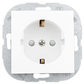 REV Studio, Socket with Cover, Flush-Mounted, White