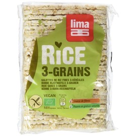 LIMA Reiswaffeln 3-Korn dünn, 6er Pack (6 x 130 g)