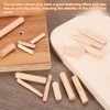 sourcing map 120Pcs 3/8" x 2" Wooden Dowel Pins, Wood