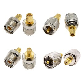 DollaTek 2Pcs RF coaxial RF PUHF to SMA connector PL259 SO239 to SMA male and female