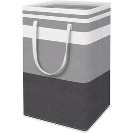 Homehacks 3-Pack Large Laundry Basket,75L Each Waterproof, Freestanding Laundry Hamper, Collapsible Tall Clothes Hamper with Extended Handles for Clothes Toys in the Dorm and Family-Gradient Grey HomeHacks - Size: 75L*1