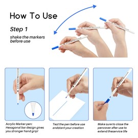 TBC The Best Crafts Acrylic Paint Pen -60 Color waterproof, non-toxic, odorless, suitable for paper, pottery, stones, backpacks, glass, eggs, fabrics, plastics, handicrafts, gift cards Gifts for Kids