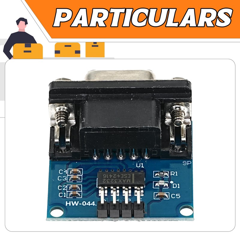 A-DIGISHUO 5pcs RS232 to TTL Converter Module COM Serial Port
