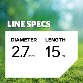 Oregon 559054 Nylium Strimmer Line with Star-Shaped Cross-Section, 2.7 mm, 15 Metres