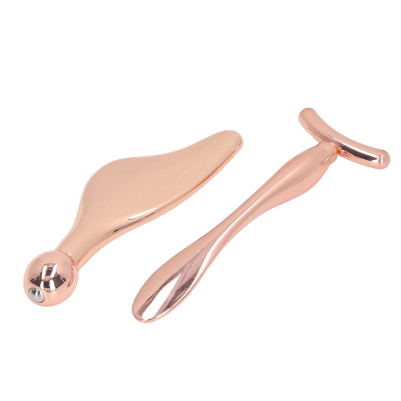 2pcs Face Roller Massage Sticks Cooling Metal Facial Massage Tools