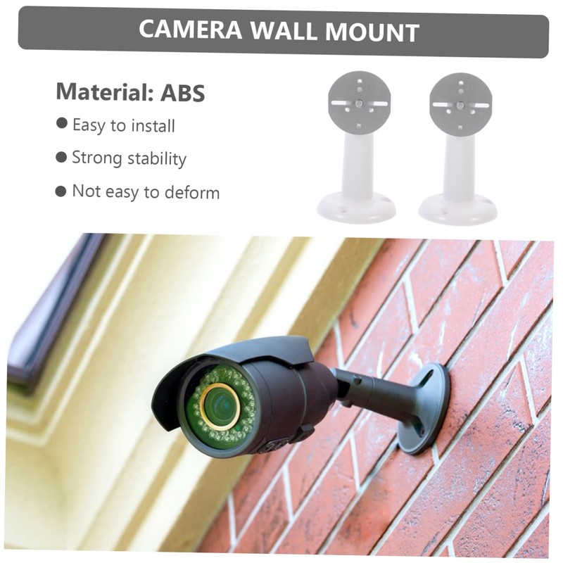 TEHAUX 2Pcs Adjustable Wall Mounted Security Bracket Swivel CCTV Holder