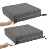 Classic Accessories Montlake Patio Seat Cushion Slip Cover, Light Charcoal,