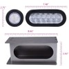 PIT66 2 Pcs Trailer Lights Steel Box with 6" Red