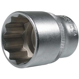 32 mm Socket / Screwdriver Inserts 12-Point / 12-Point Multi-Tooth Sockets (Double Hex/Double Hexagonal) 1/2 Inch Drive CV Steel (Chrome Vanadium Steel)